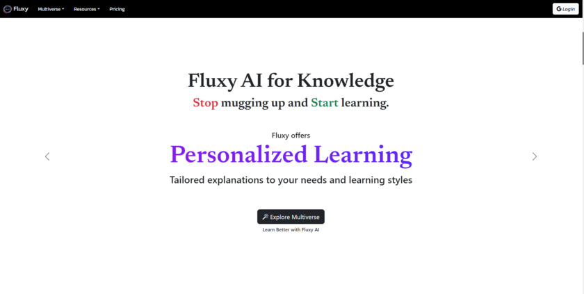 Fluxy AI Landing Page