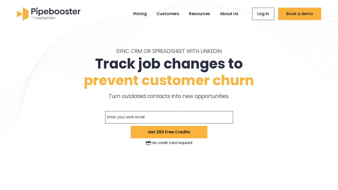 Pipebooster.io Landing page