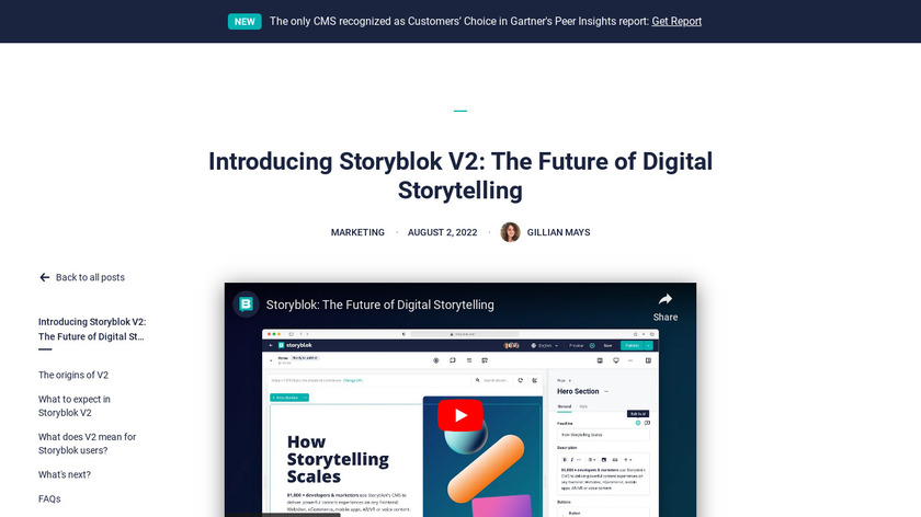 Storyblok V2 Landing Page