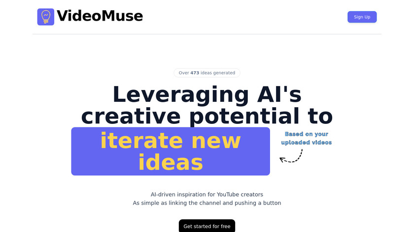 VideoMuse Landing Page