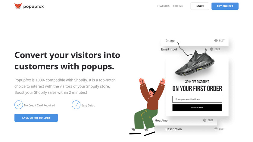 Popupfox Landing Page