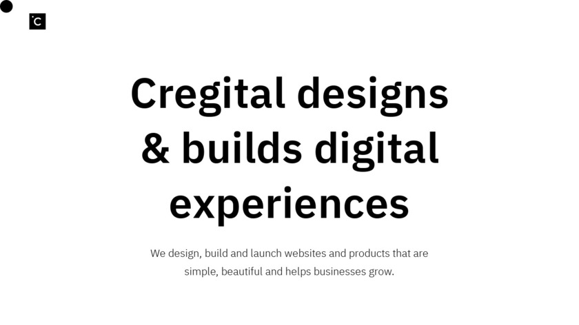 Cregital Landing Page