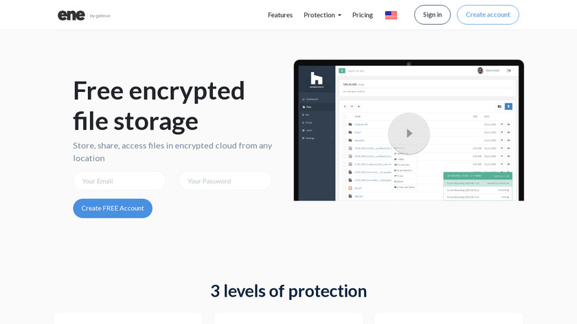 Ene.to Landing Page