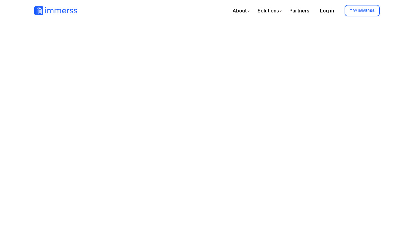 Immerss Landing page