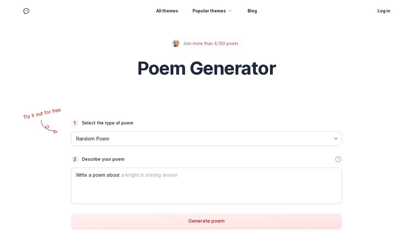 poetry.tips Landing Page