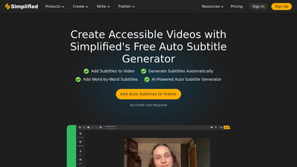 Simplified Auto Subtitle Generator image