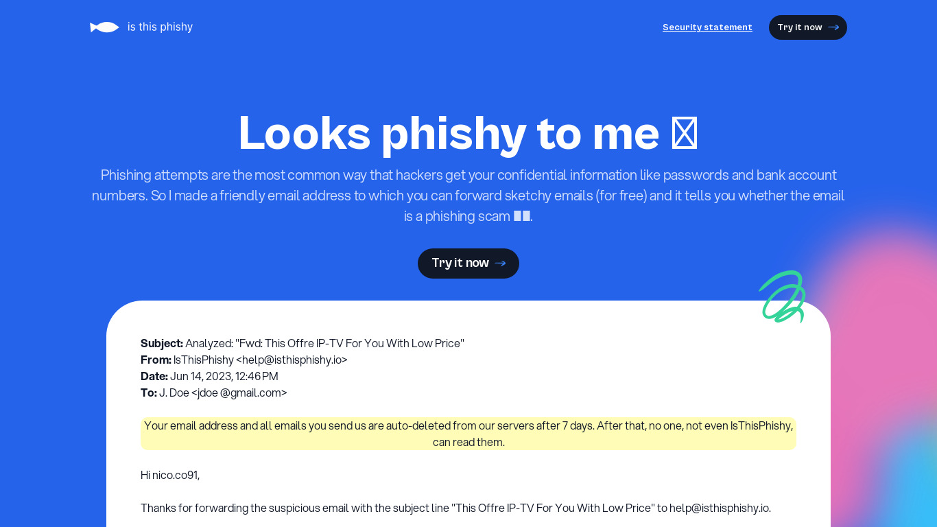 Is This Phishy Landing page