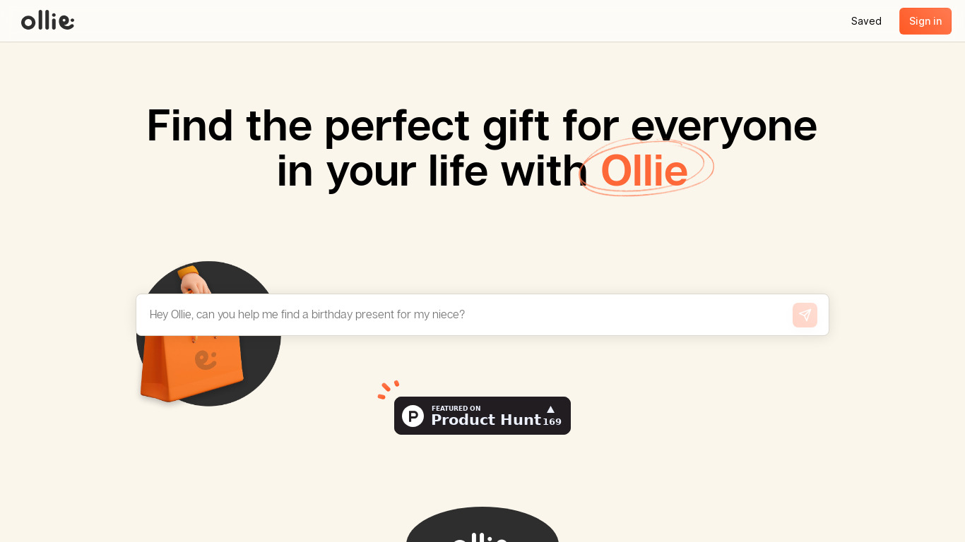 HeyOllie.AI Landing page