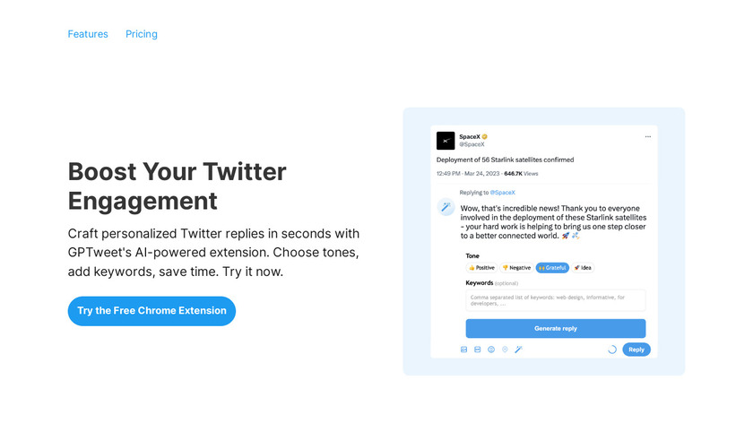 GPTweet Landing Page