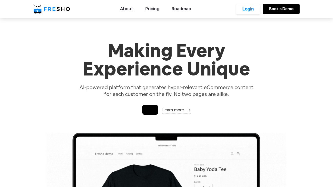 Fresho Landing page
