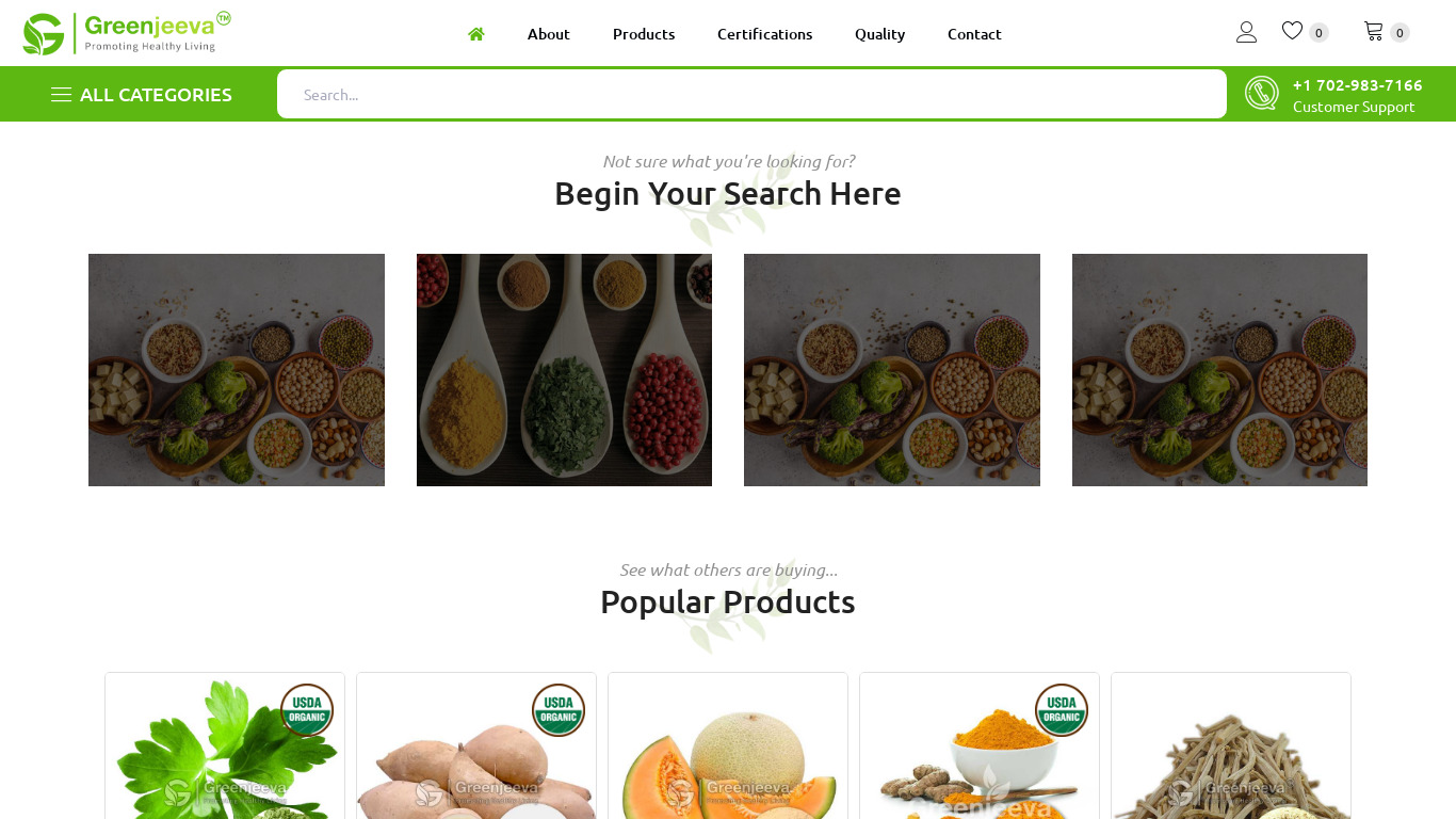 Green Jeeva Landing page