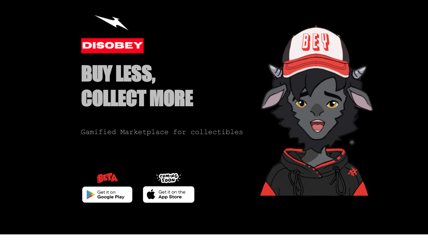 Disobey Landing page