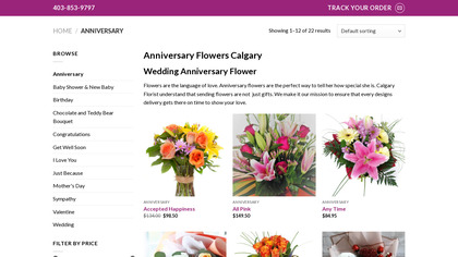 Anniversary flowers Calgary image