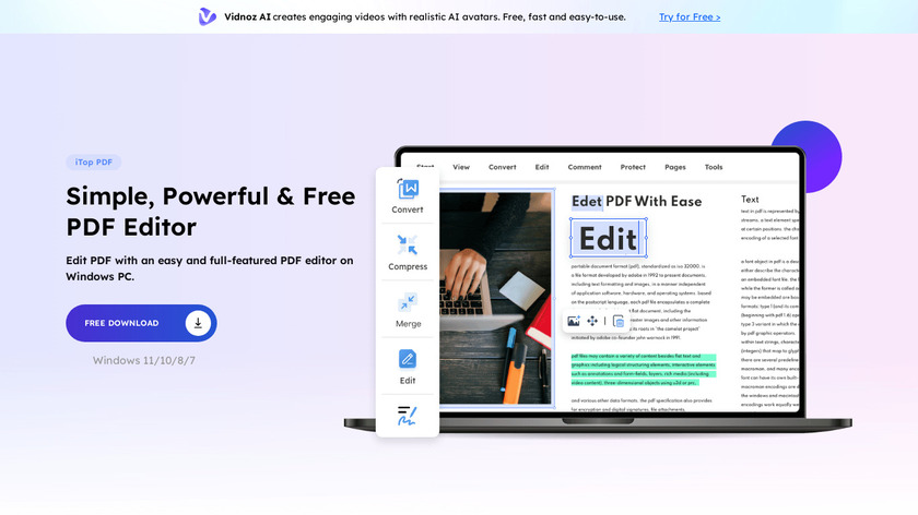 iTop PDF Landing Page