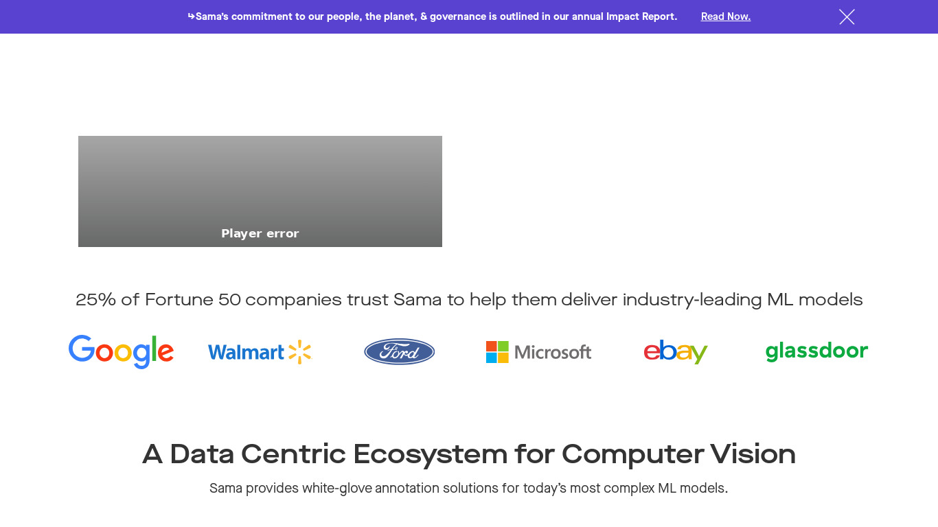 Samasource Landing page