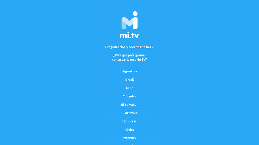 Mi.tv Landing Page