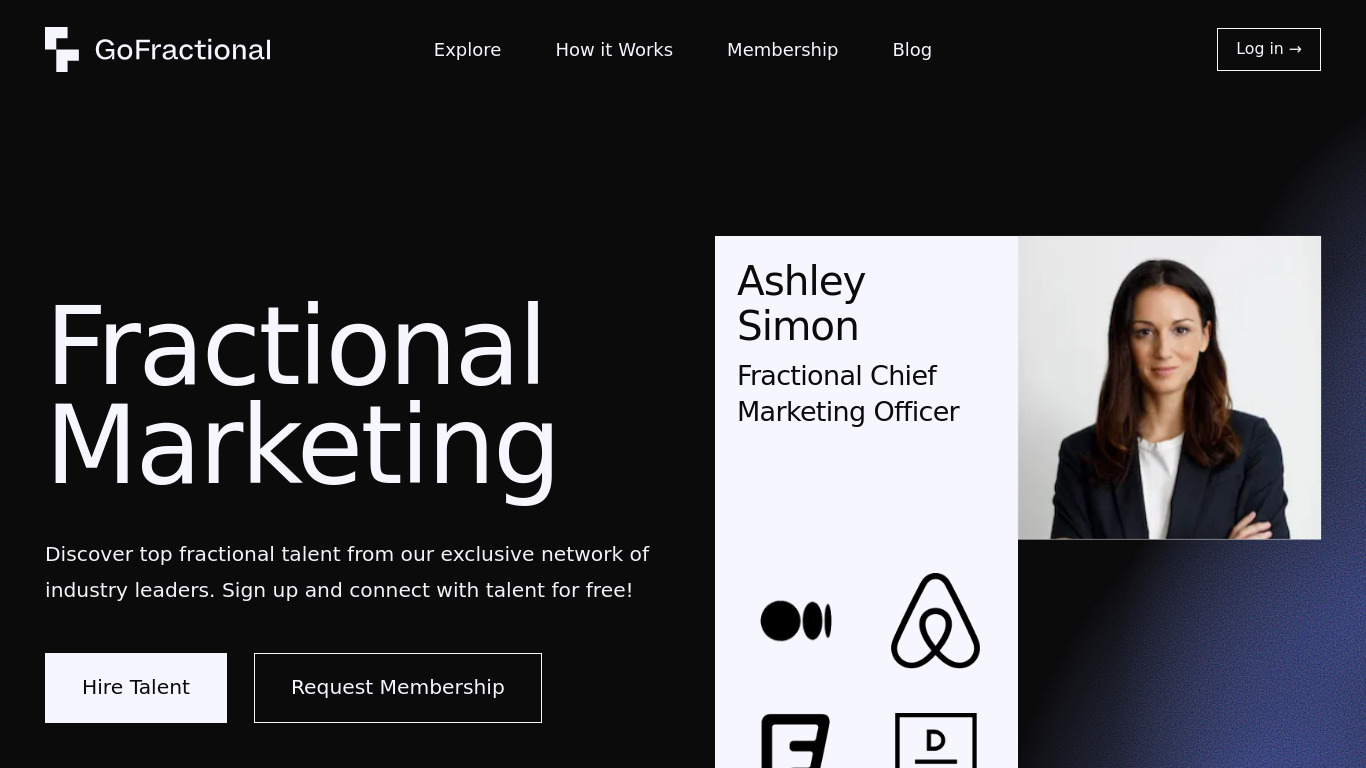Go Fractional Landing page