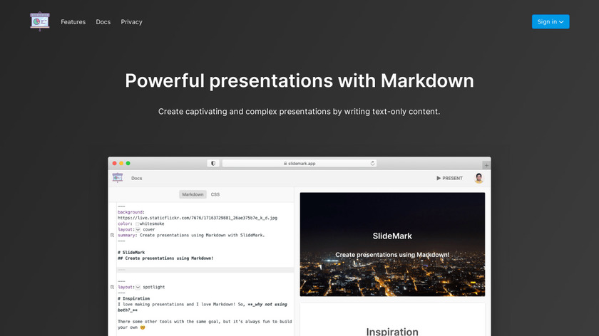 SlideMark Landing Page