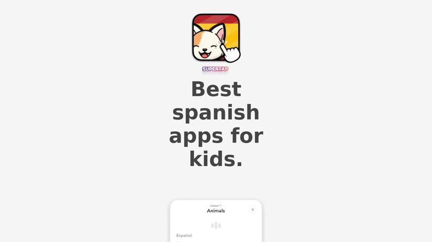 Super Tap - Learn Spanish Landing Page