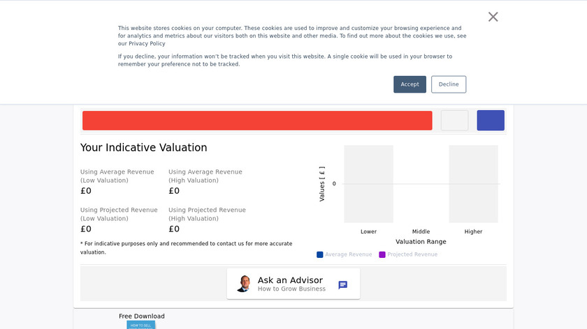 Business Valuation Expert Landing Page