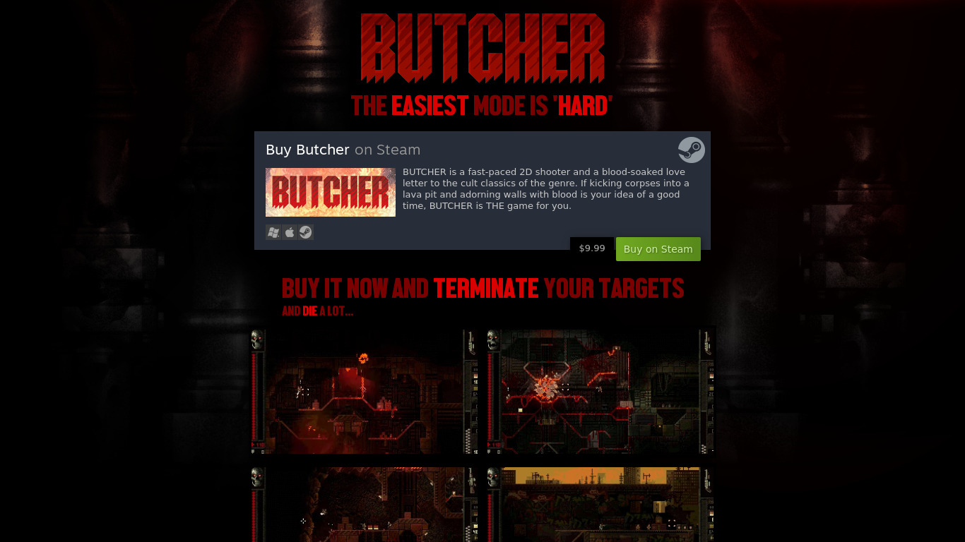 Butcher Landing page