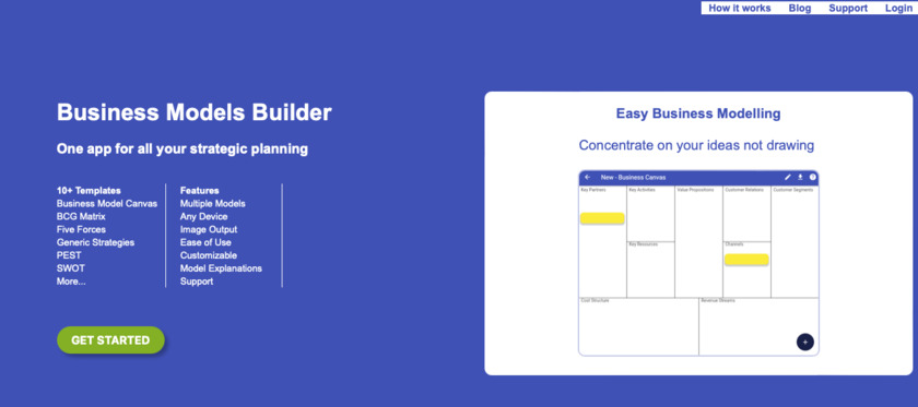 BusinessModels.app Landing Page