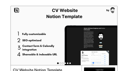 CV Website Notion Template image