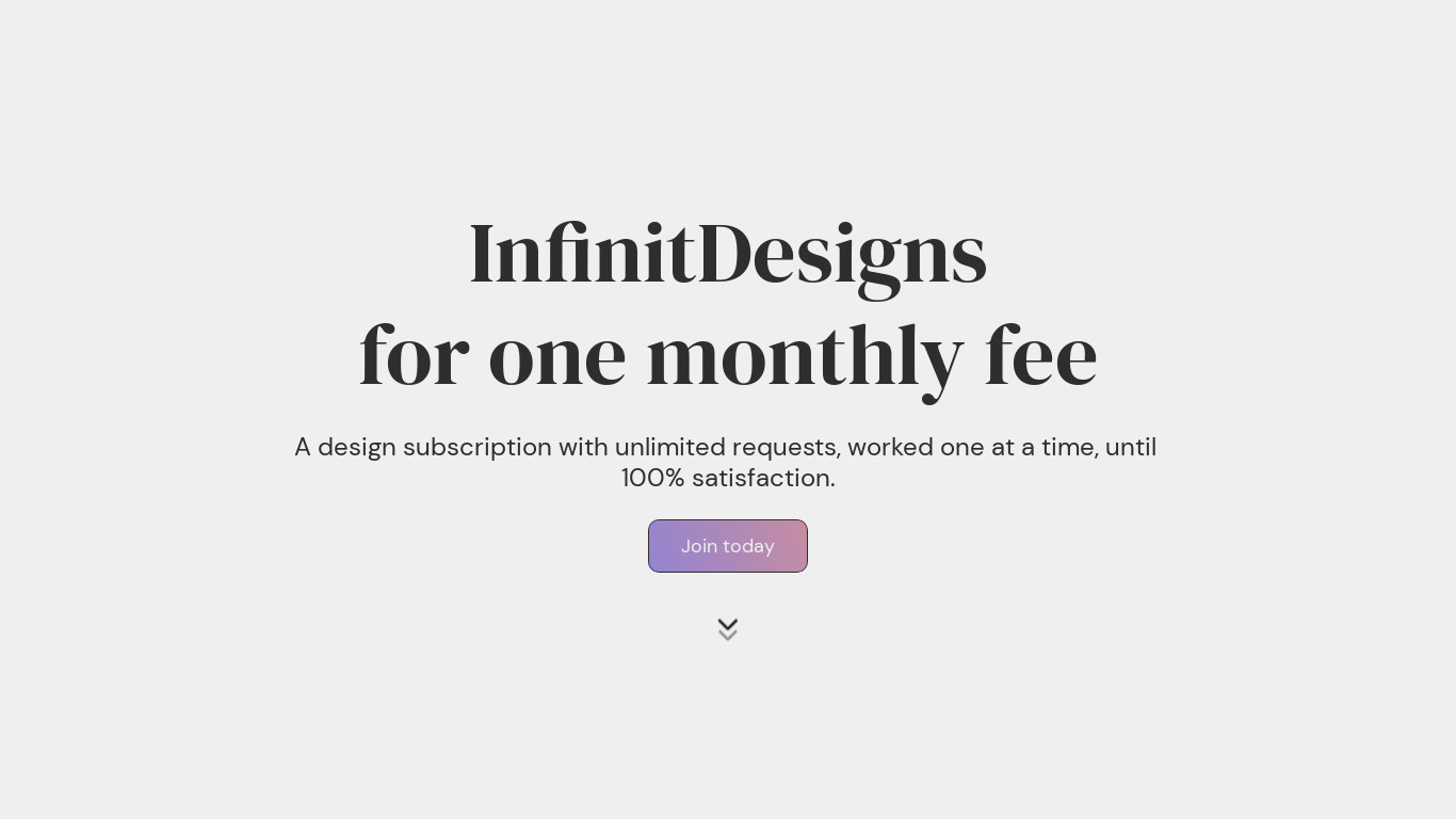 InfinitDesign Landing page