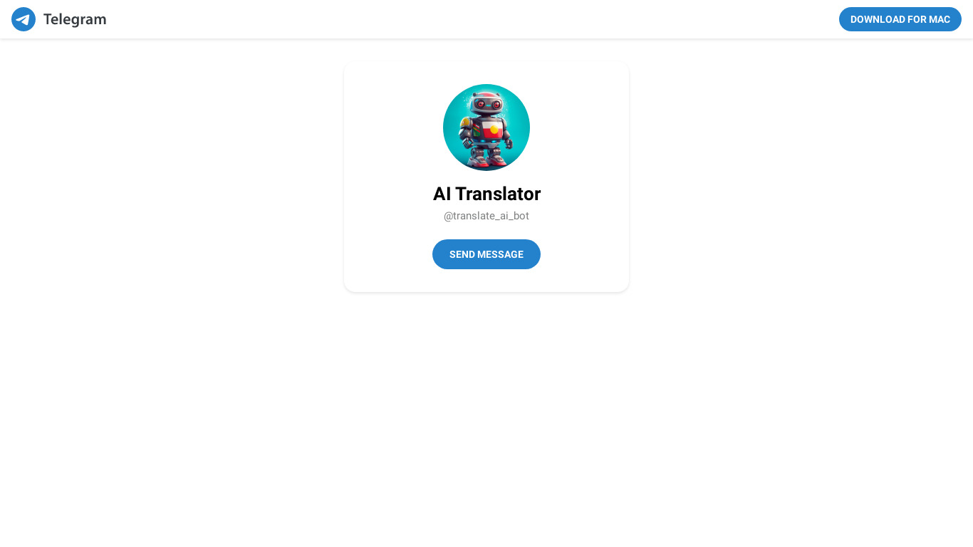AI Translator Landing page