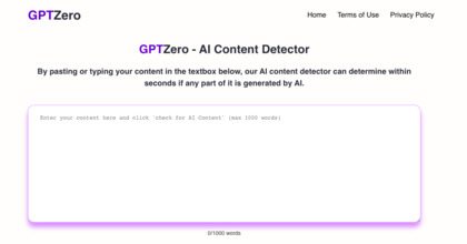 GPTZero.dev image