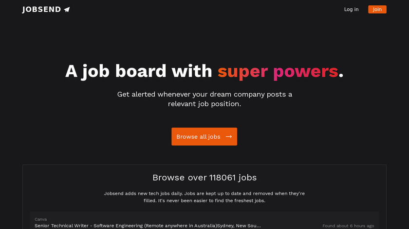 Jobsend Landing Page