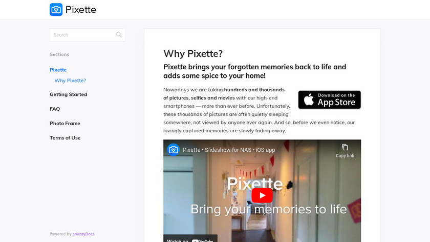 Pixette Landing Page