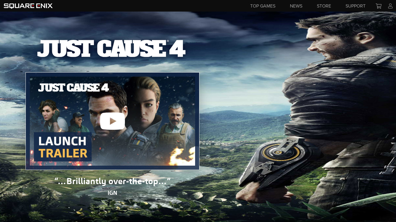 Just Cause 4 Landing page