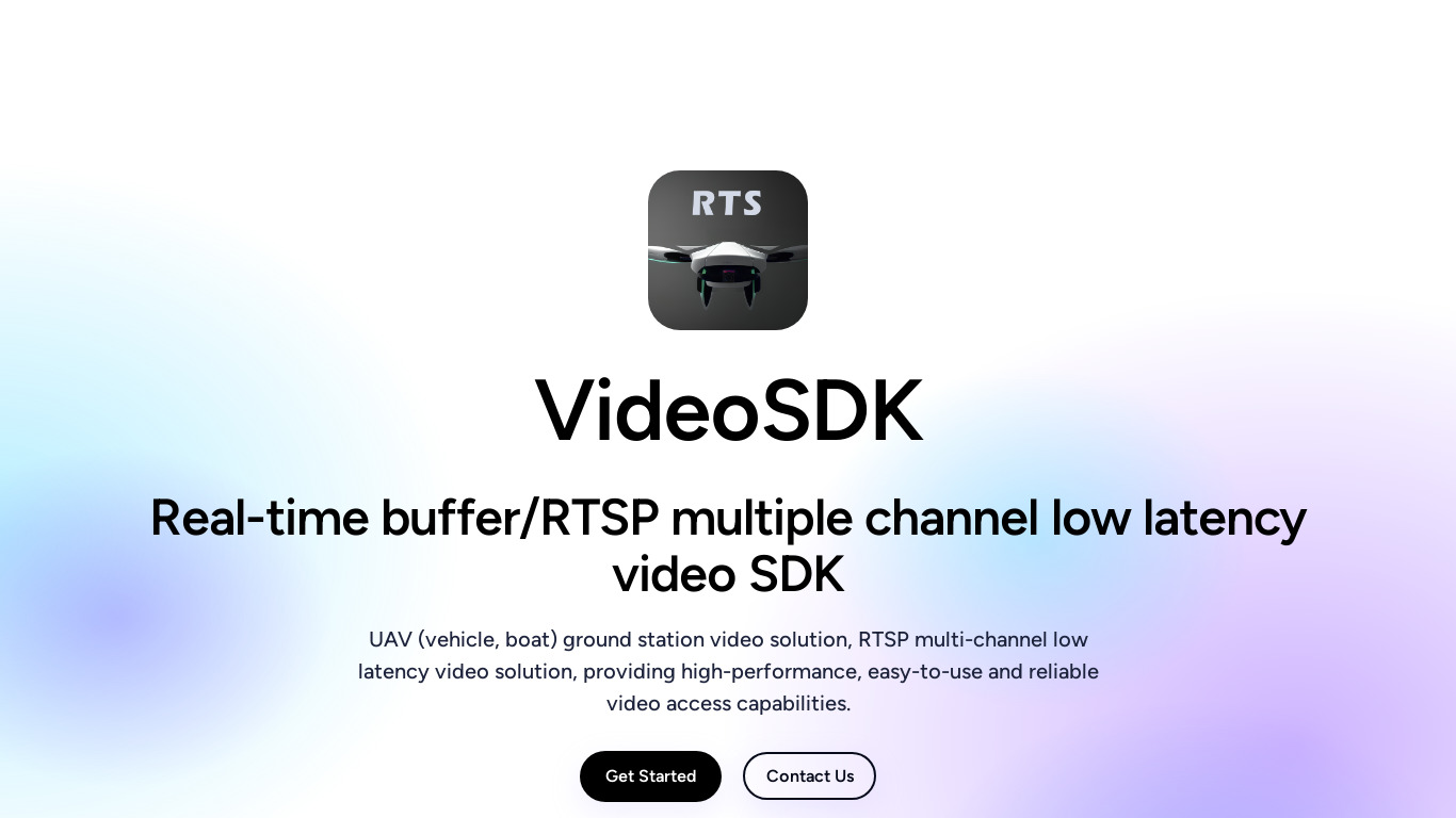 RTS Video SDK Landing page