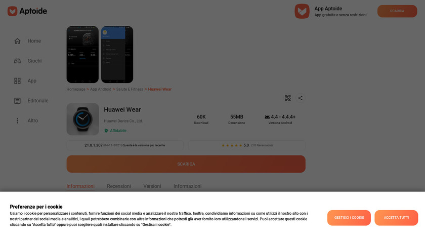 Huawei Wear Landing Page