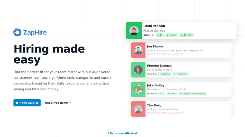 ZapHire Landing Page