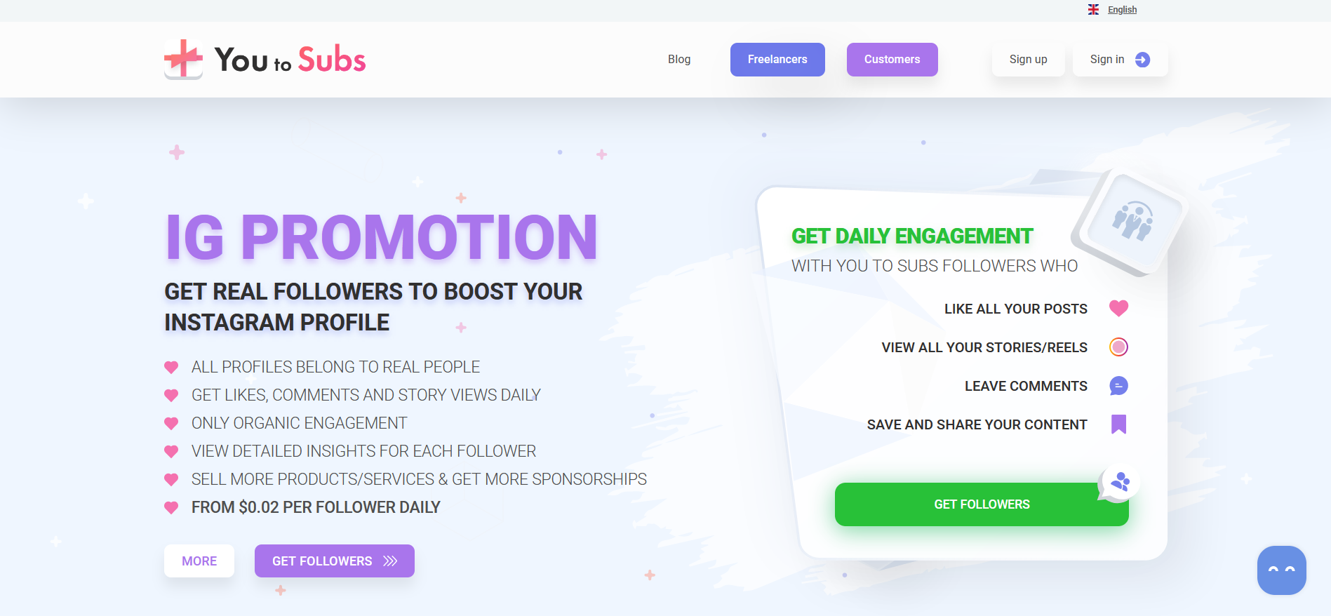 You to Subs Landing page