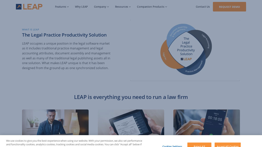 LEAP Legal Software Landing Page