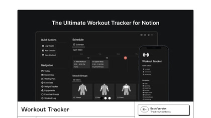 Notion Workout Tracker image