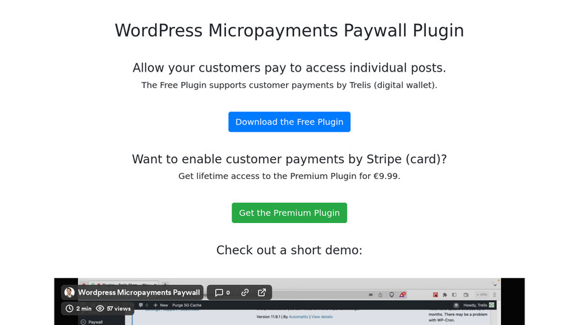 Micropayments Paywall Landing Page