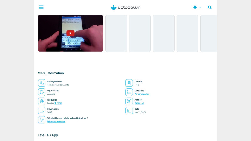 SlideIT free Keyboard Landing Page