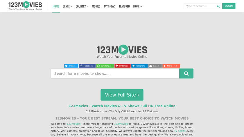 0123Movies.to Landing Page