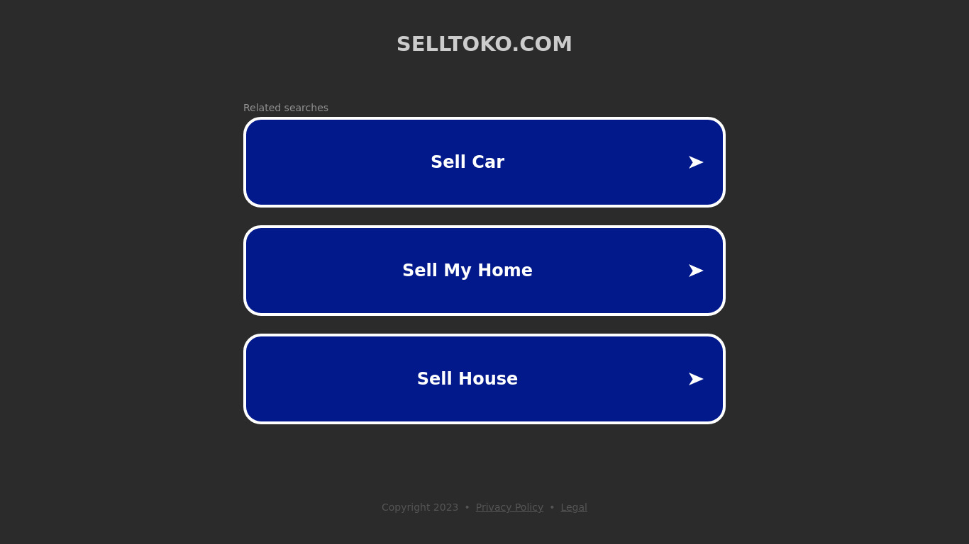 SellToko.com Landing page