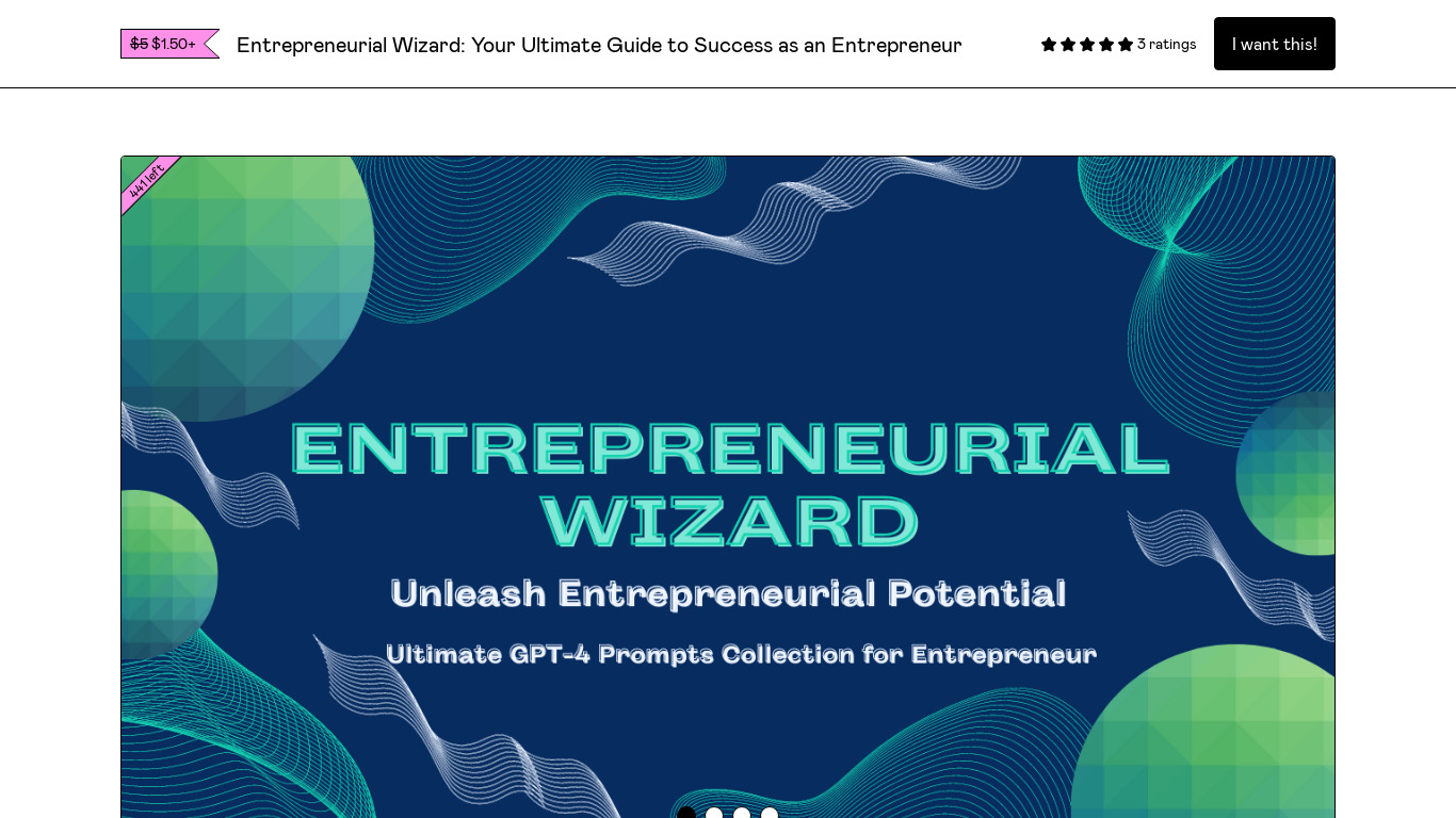 Entrepreneurial Wizard Landing page