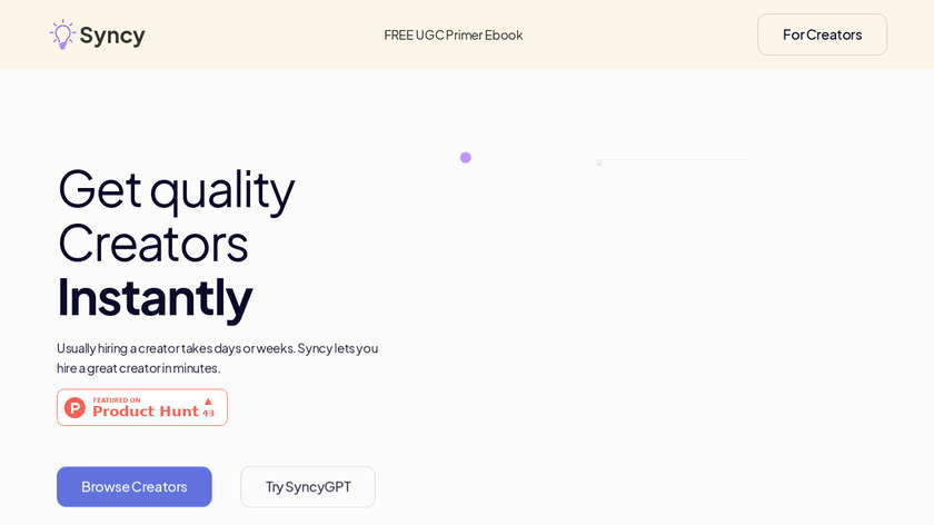 Syncy Landing Page