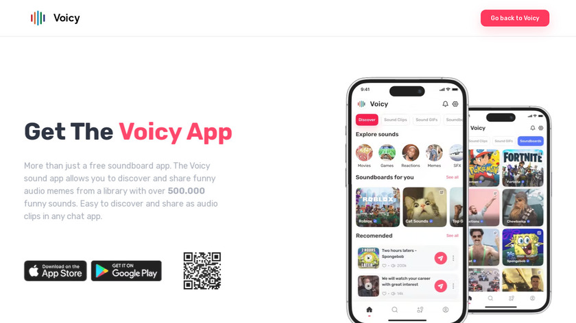 Voicy App Landing Page