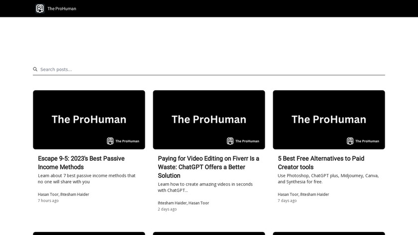The Prohuman AI Landing Page