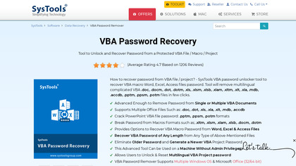 SysTools VBA Password Recovery image