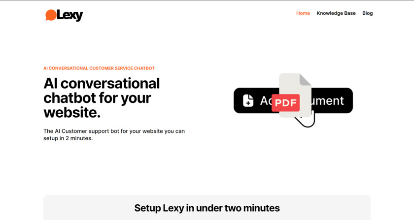 Lexy Chat Landing Page
