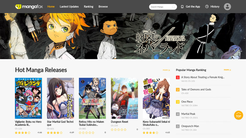 Manga Fox Landing Page